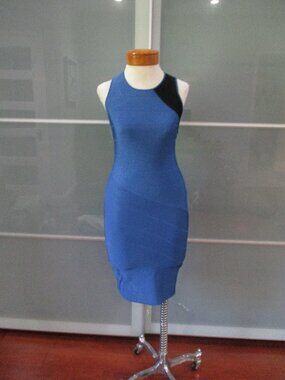 Armani Exchange Color Block Sleeveless Bandage Style Bodycon Dress